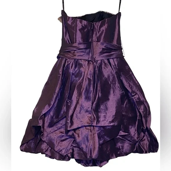 Jessica McClintock for Gunne Sax Purple Sequin strapless Dress ( Juniors)  size 1